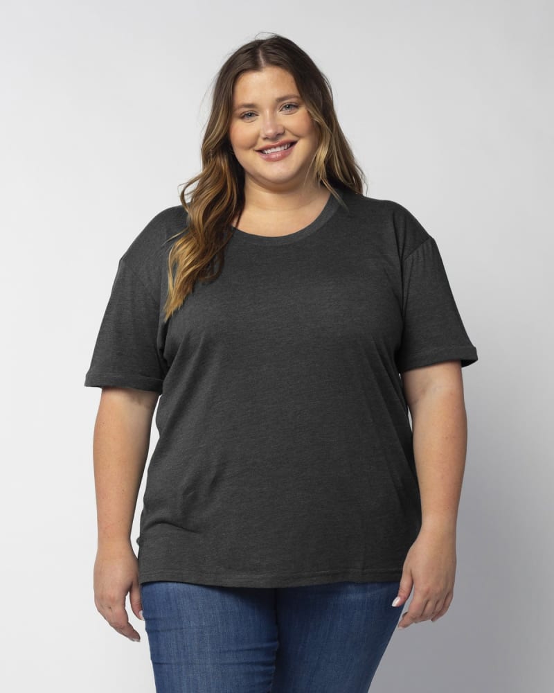 Front of a model wearing a size 1X Must Have Tee in Black by chicka-d. | dia_product_style_image_id:289493